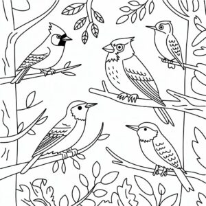 Páginas para colorear de aves