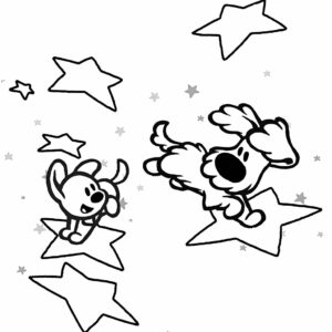 Imprime láminas para colorear de Woezel y Pip