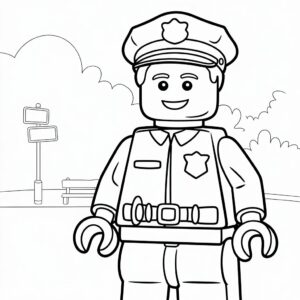 lego politie kleurplaat