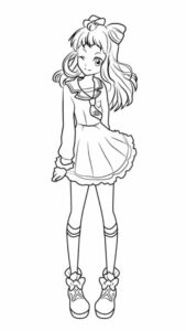 manga meisje kleurplaat