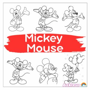 Kleurplaat Mickey Mouse
