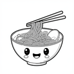 difficile coloriage kawaii nourriture