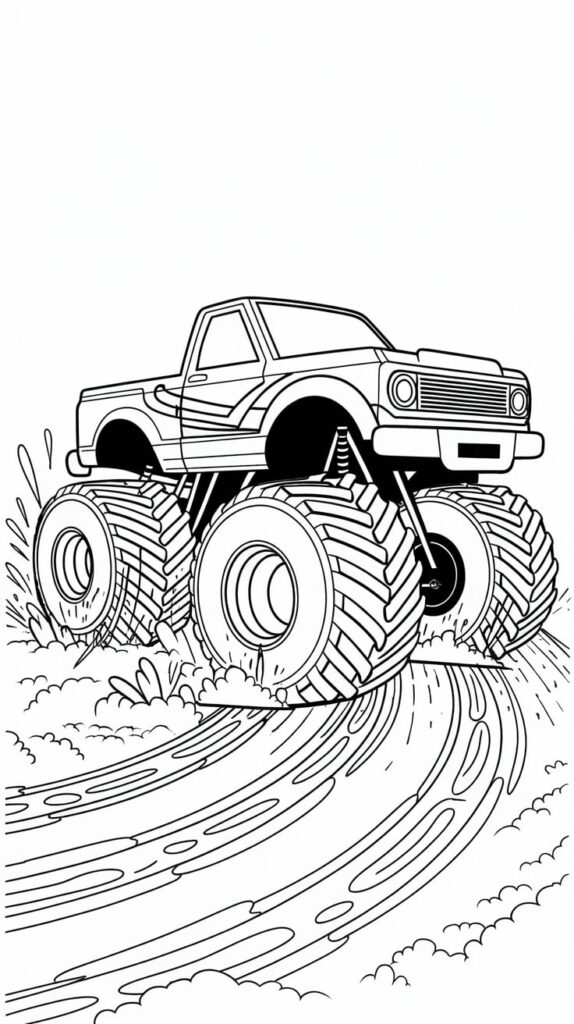 monstertruck kleurplaten