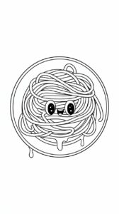 immagini kawaii da colorare cibo