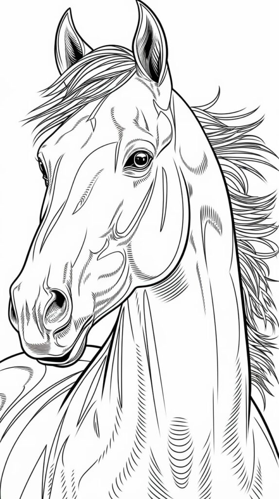 imagem de cavalo para colorir