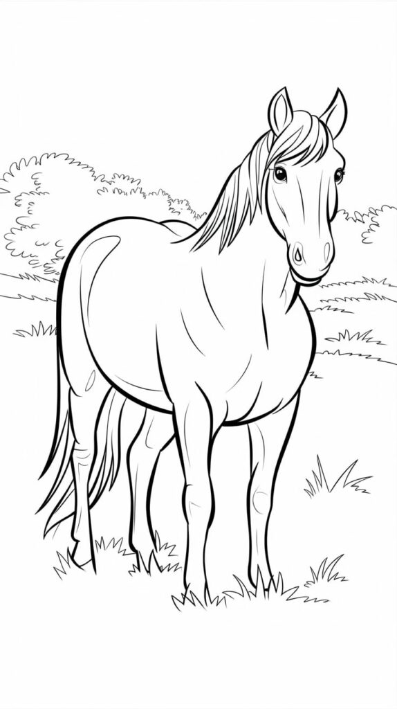 desenho para colorir de cavalo