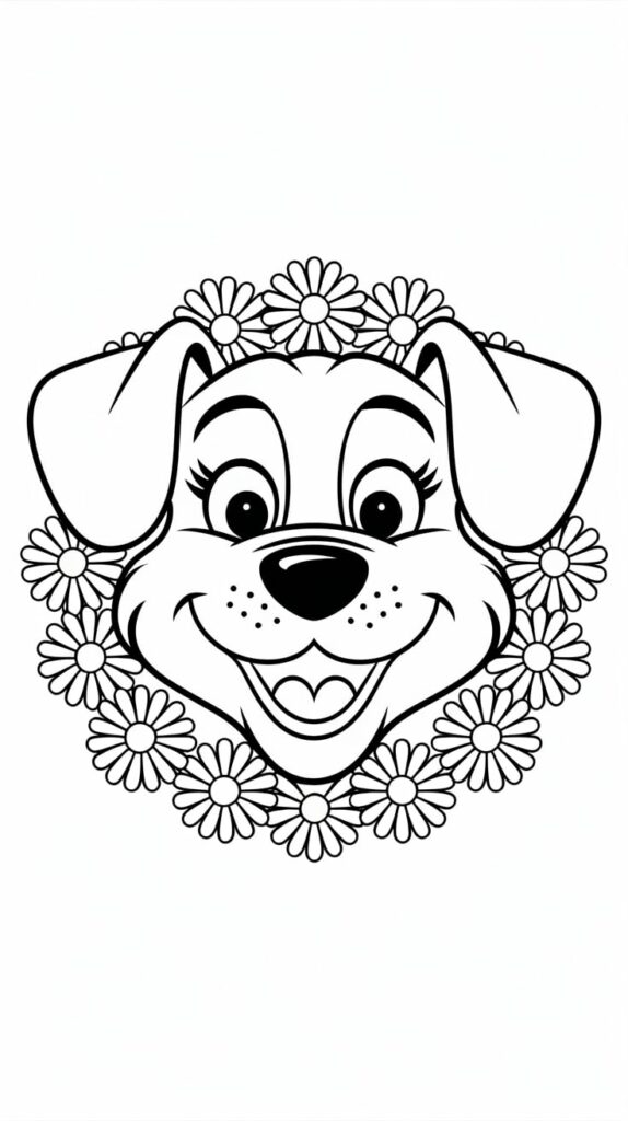 puppy kleurplaat hond