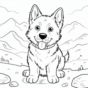 puppy schattig hondje tekenen