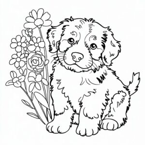 puppy tekening
