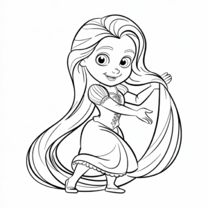 heks rapunzel kleurplaat