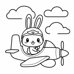 coniglio da colorare