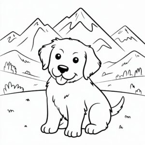 schattige puppy kleurplaat puppy