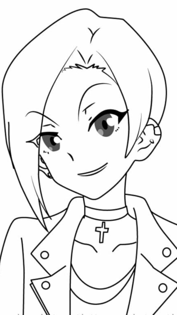 coloring a manga page