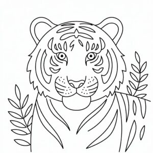 tigrisfej színező oldal
