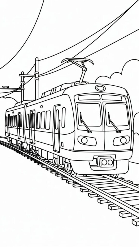 vagonlu tren resmi boyama