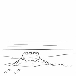 Página para colorear de vacaciones