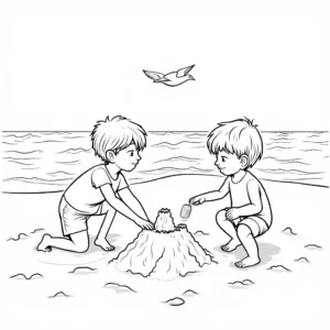 vakantie kleurplaat zomer