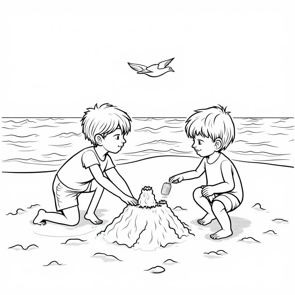 vakantie kleurplaat zomer