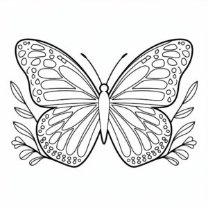 farveplade med sommerfugle