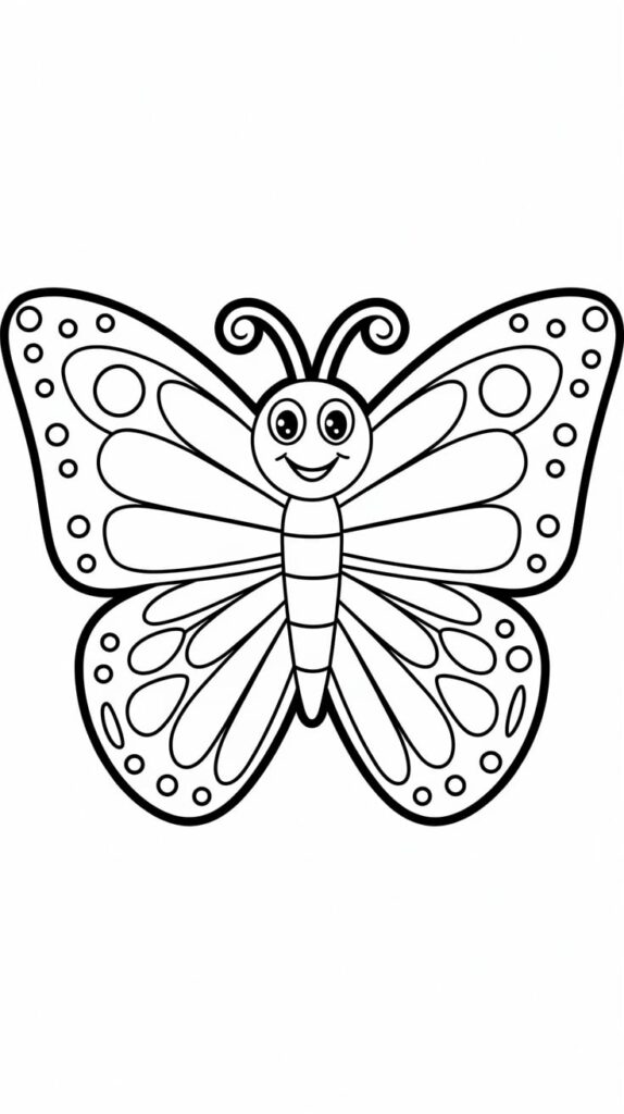 enkel farvelæggeblade til sommerfugle