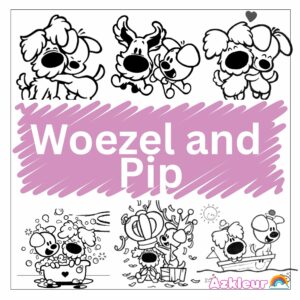 Kleurplaat Woezel en Pip