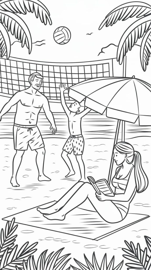 zomervakantie kleurplaat zomer