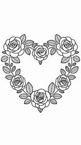 Florales Herz-Muster – PDF Vorlage gratis