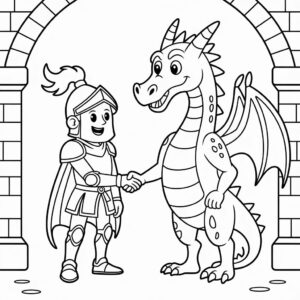 Ridder te paard kleurplaat