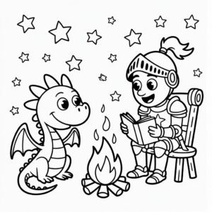 Ridder te paard kleurplaten