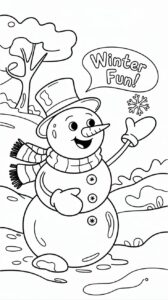 pupazzo di neve disegno