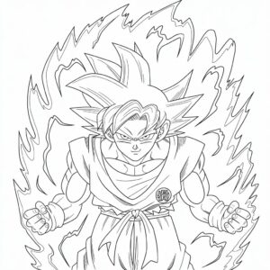 ausmalbild son goku