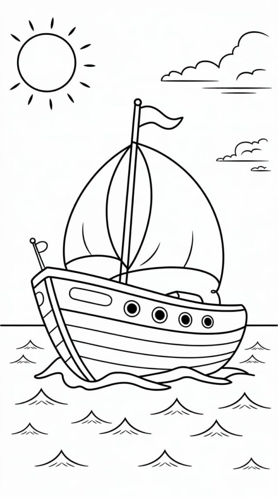 anker boot tekening