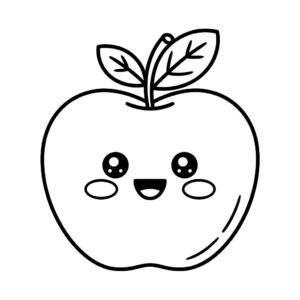 een appel kleurplaat