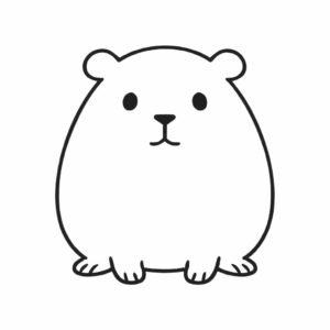 kleurplaat van een cavia