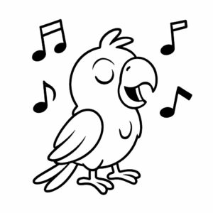 papağan boyama sayfası