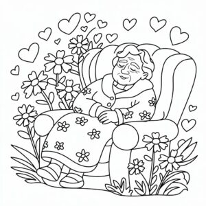 beterschap kleurplaat voor oma