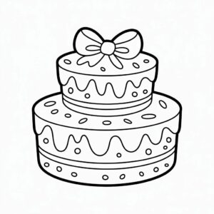 verjaardags taart tekenen