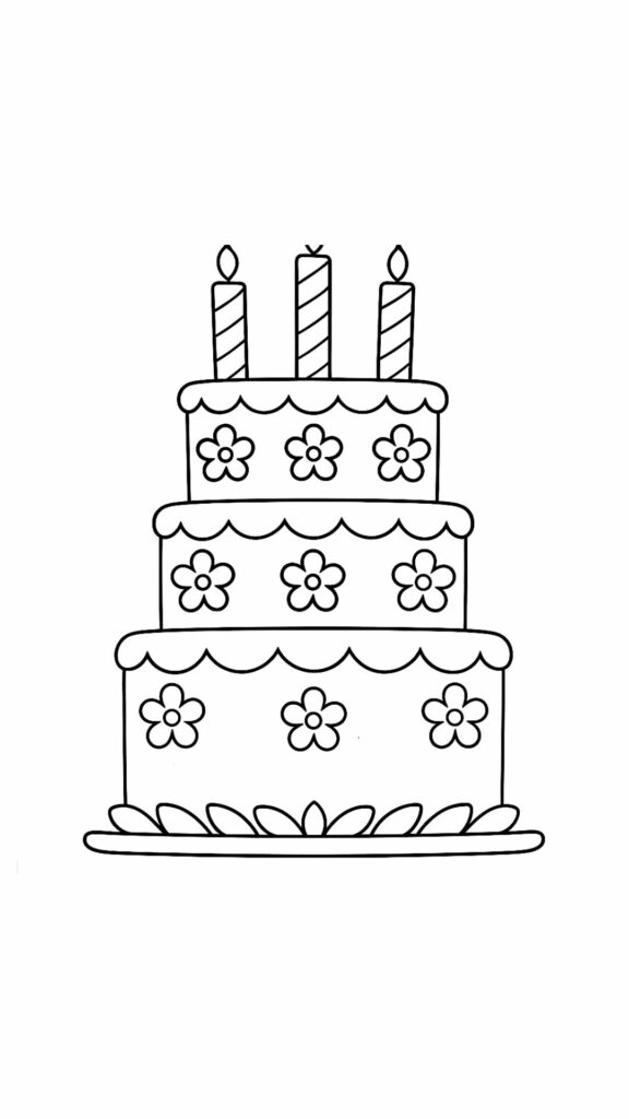 afbeeldingen verjaardagstaart maken tekening van een verjaardags taart