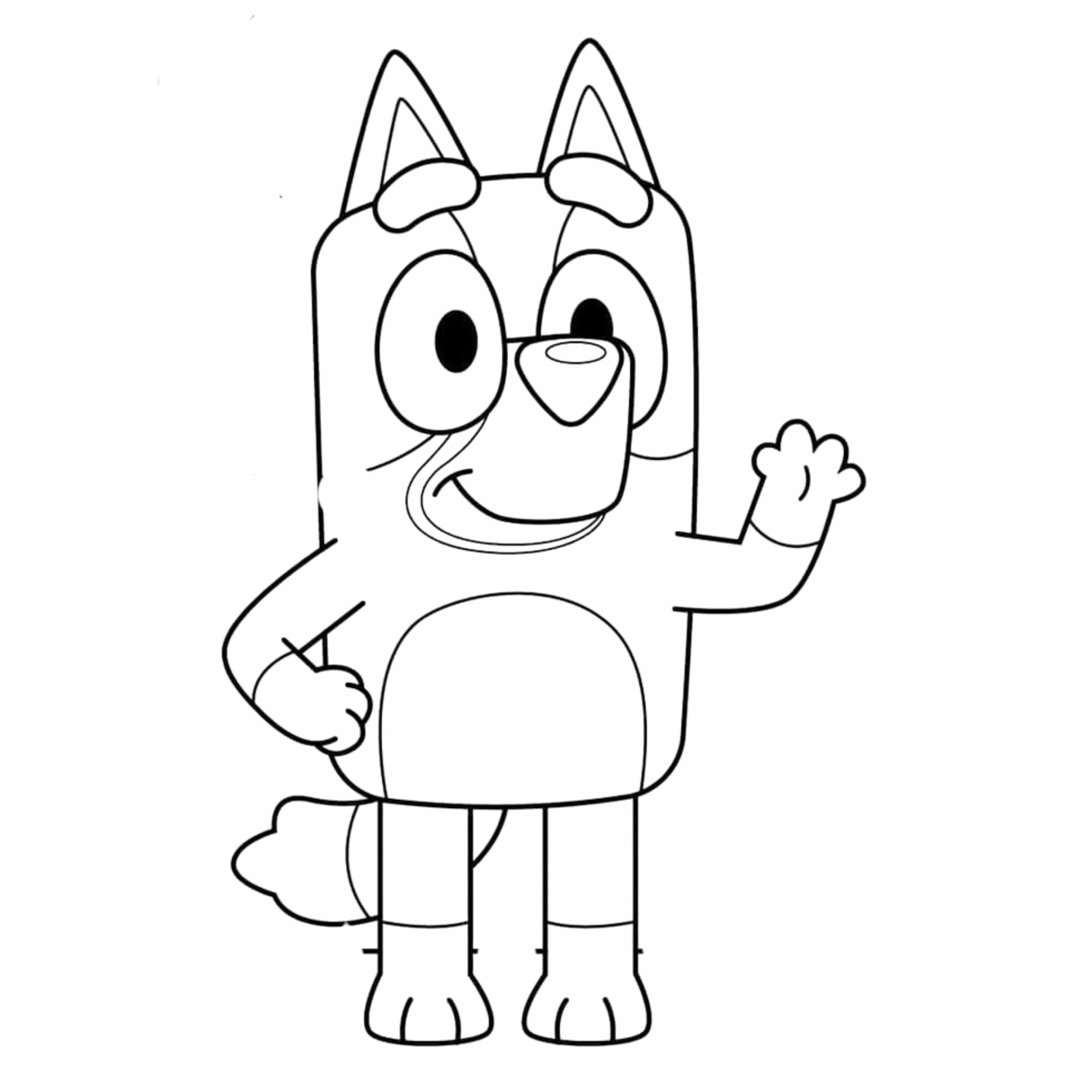 bluey dessin animé coloriage