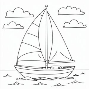 boot tekening simpel