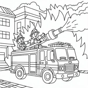 brandweer auto tekening
