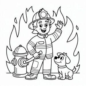 brandweer kleurplaat printen