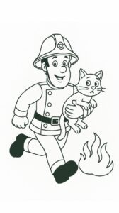 pompiere sam da colorare