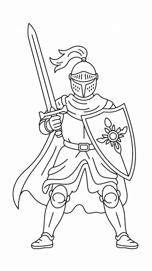 chevalier coloriage à imprimer