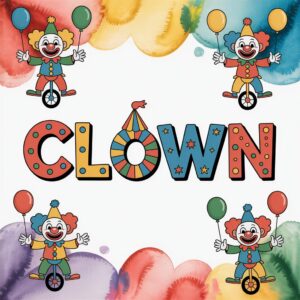 Clown Kleurplaat
