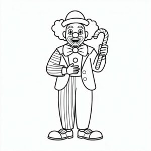 clown kleurplaat gezicht