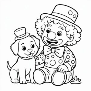 clown tekening