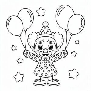 colorare Clown femminili