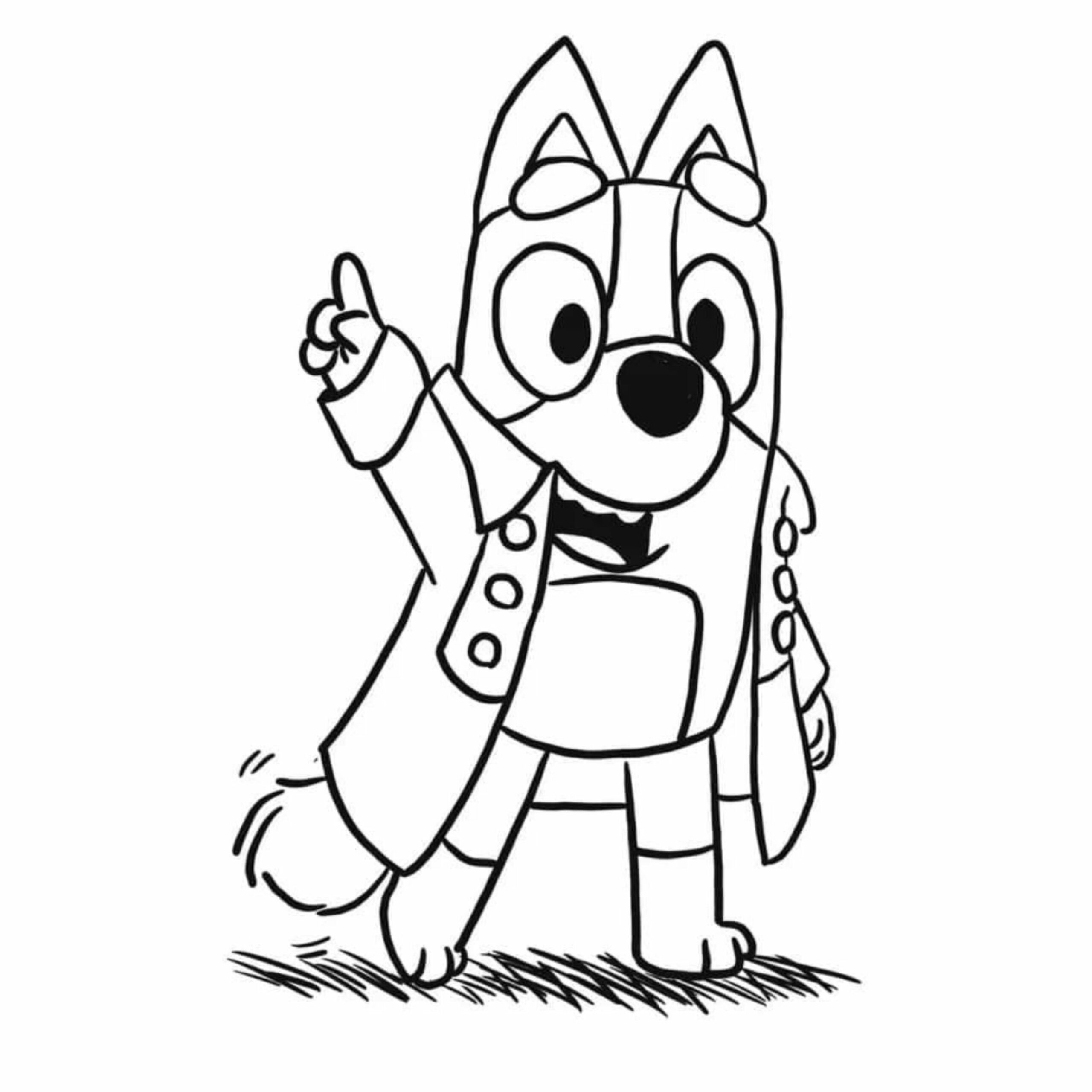 coloriage à imprimer bluey