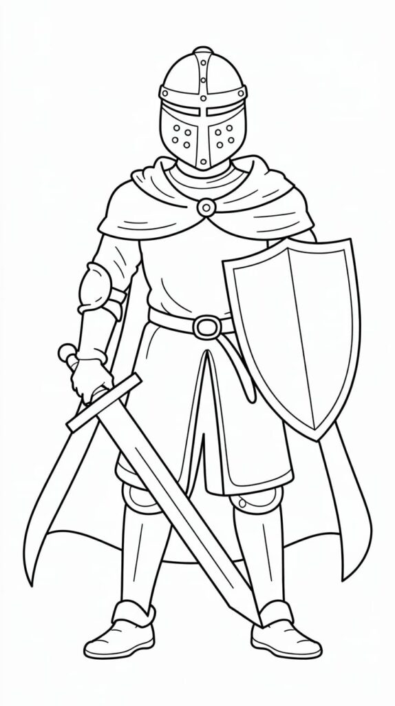 coloriage a imprimer chevalier